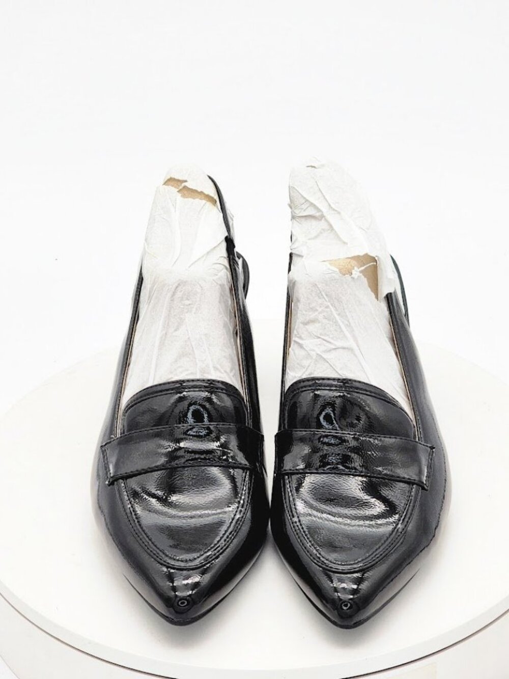 LifeStride Angel Black Patent Slingback Loafer Pumps Block Heel Women’s Size 9 - Picture 8 of 11
